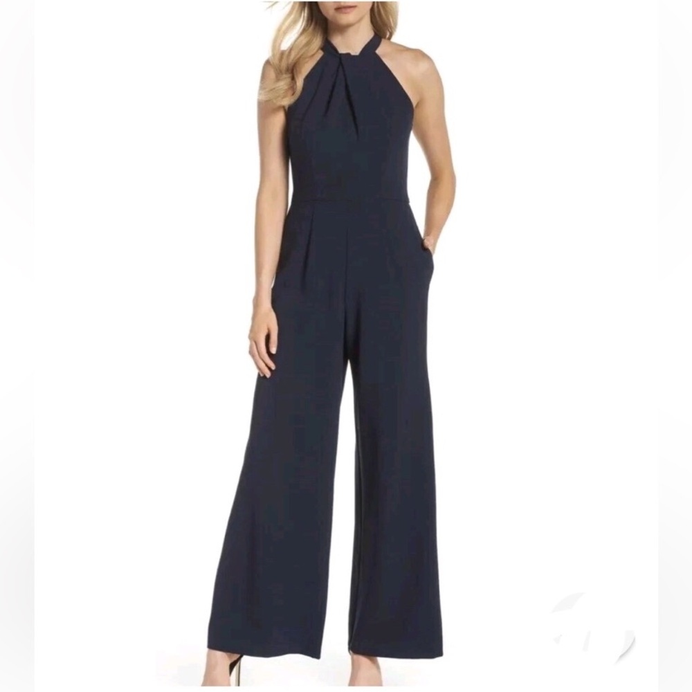 Julia Jordan Black sz.10 twist neck jumpsuit